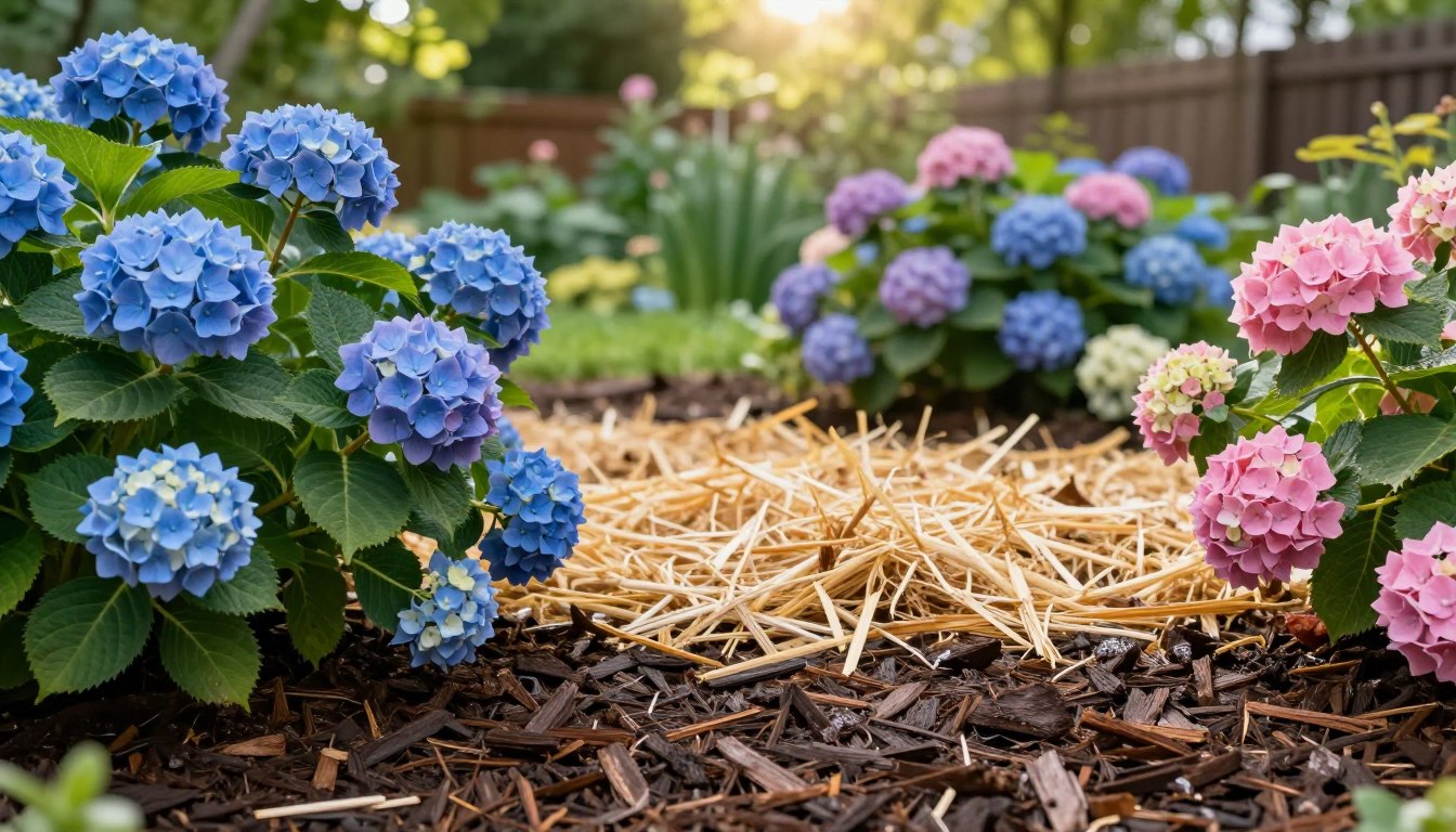 Czym ściółkować hortensje