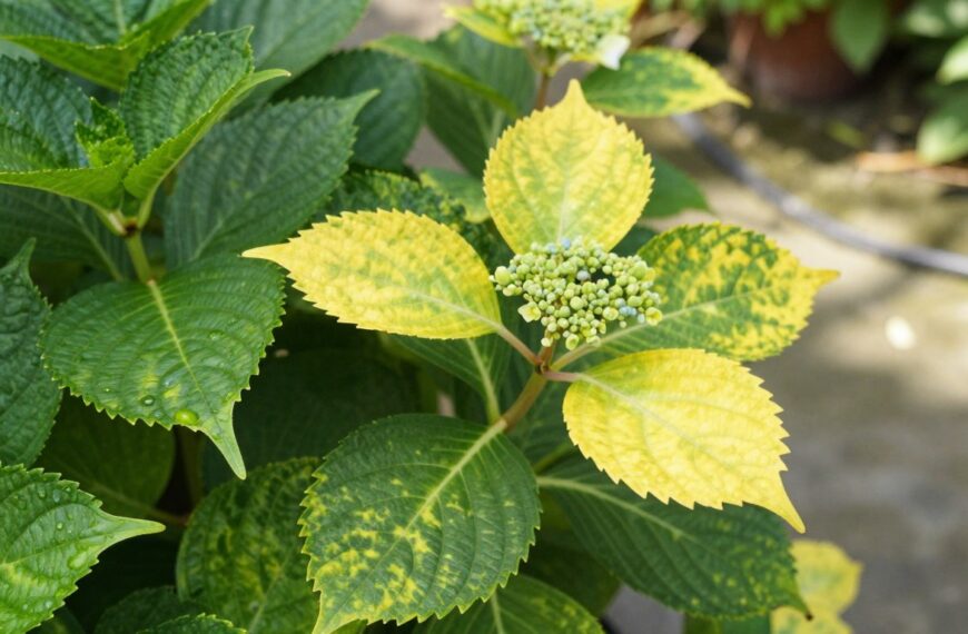 Dlaczego żółkną liście hortensji