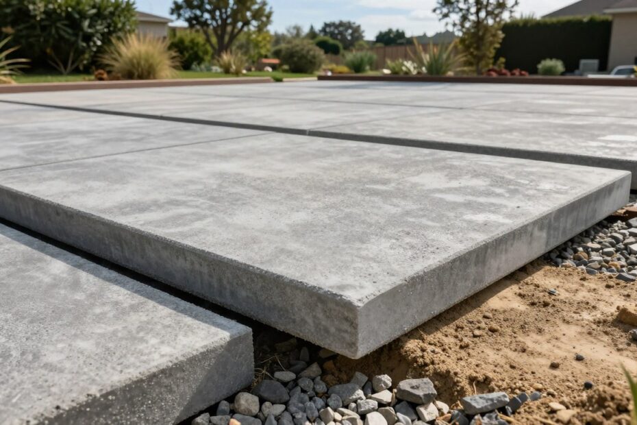 Duże płyty betonowe na podjazd