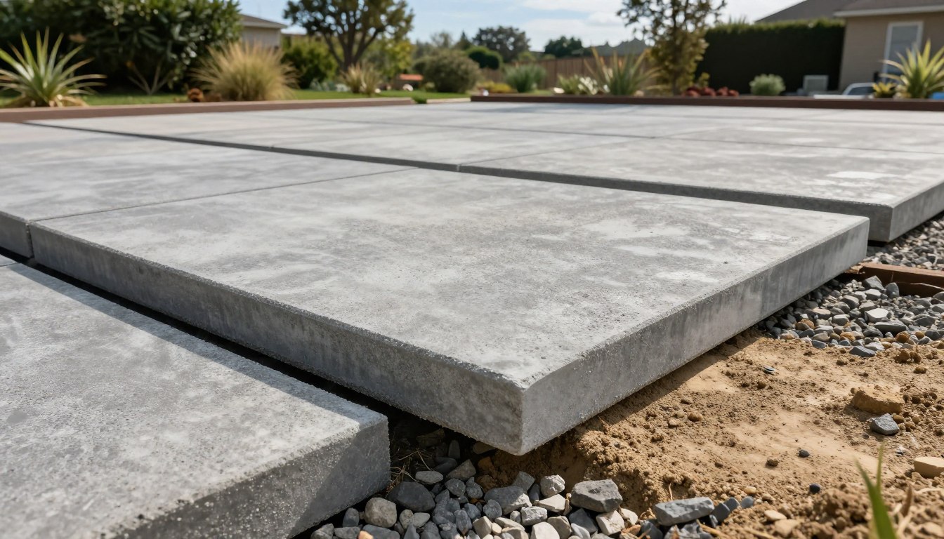 Duże płyty betonowe na podjazd
