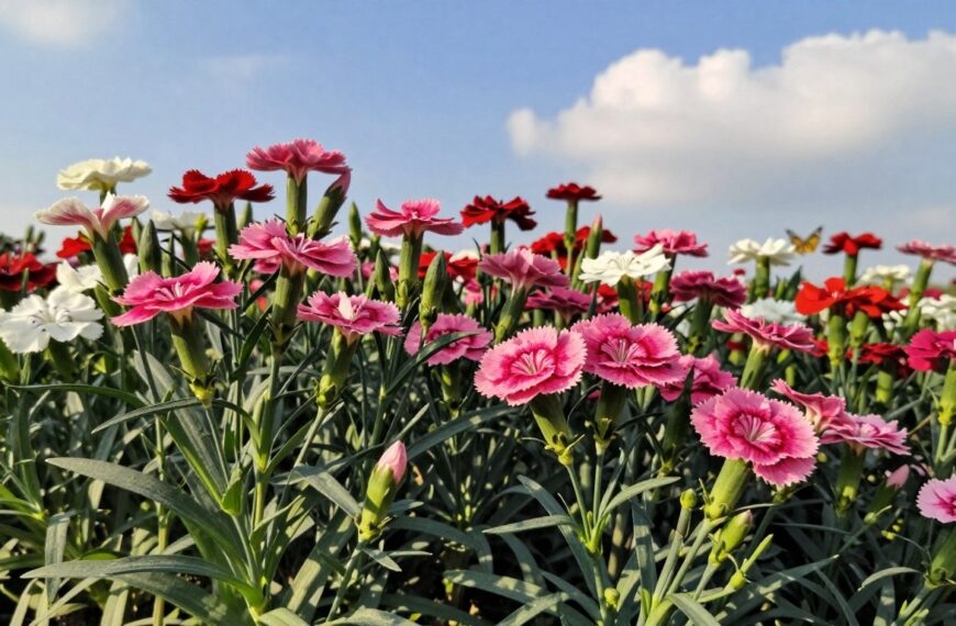 Jak rosną goździki