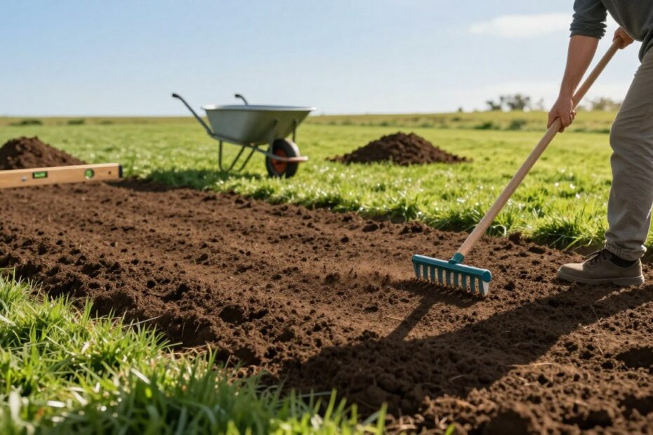 Jak wyrównać ziemię pod trawnik