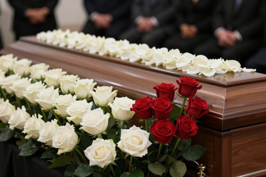 Biała czy czerwona róża na pogrzebie