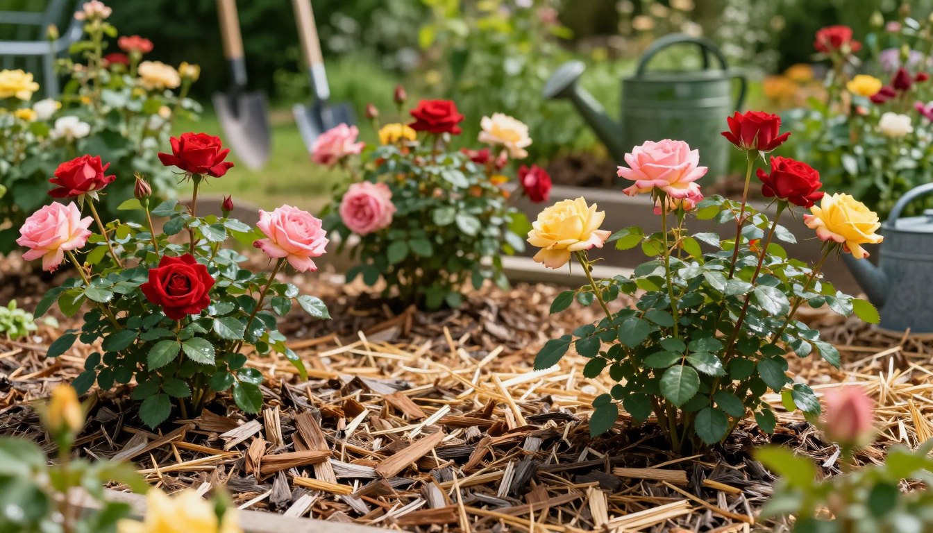 Czym ściółkować róże